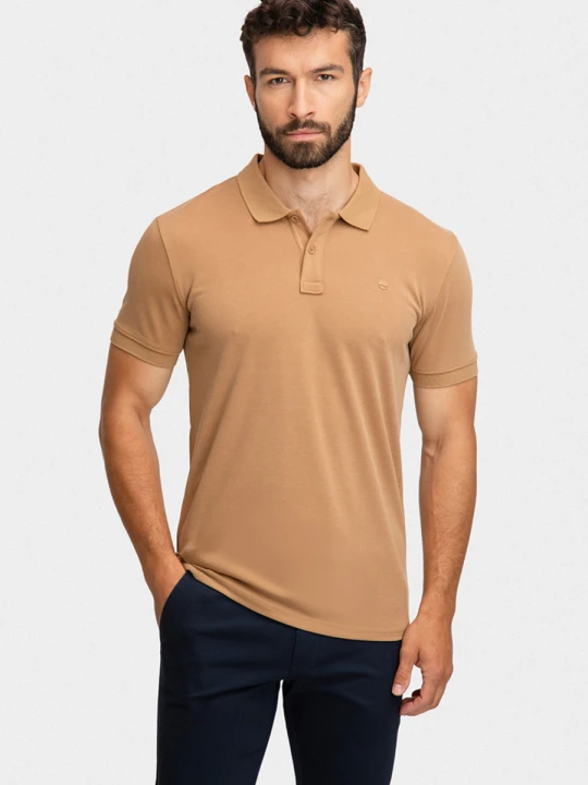 Zdjęcie produktu Polo męskie SILVANO 01035D80GSA Giacomo Conti brazowy