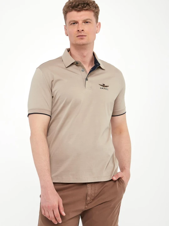 Zdjęcie produktu Polo męskie z haftem AERONAUTICA MILITARE