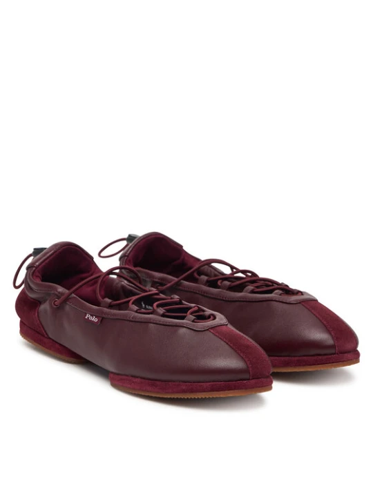 Zdjęcie produktu Polo Ralph Lauren Baleriny Ballerina Sneaker 804P08221003 Bordowy