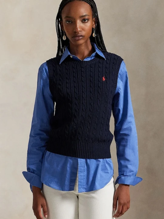 Zdjęcie produktu Polo Ralph Lauren kamizelka bawełniana granatowy