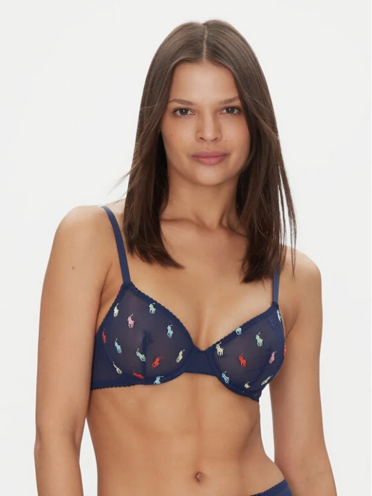 Zdjęcie produktu Polo Ralph Lauren Biustonosz z fiszbiną 4P0210 Granatowy