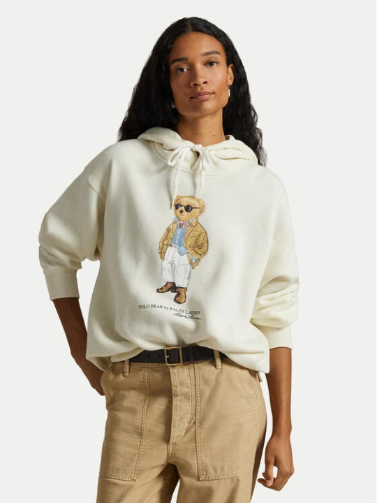 Zdjęcie produktu Polo Ralph Lauren Bluza 211A96598001 Écru Relaxed Fit Kremowy