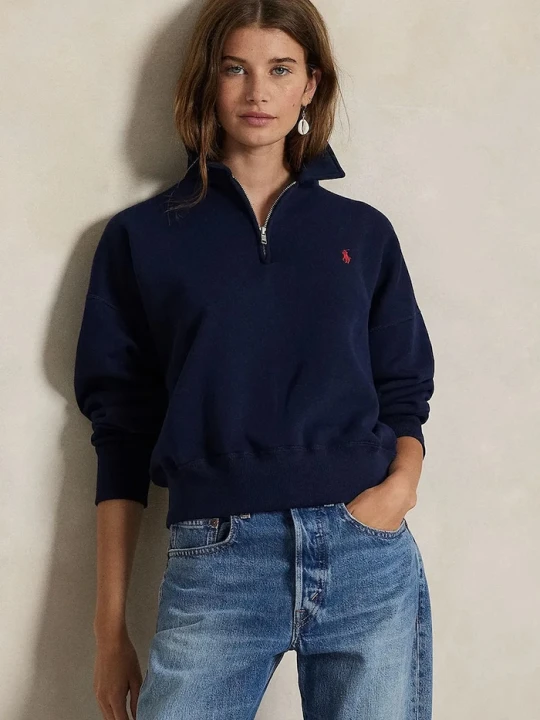 Zdjęcie produktu Polo Ralph Lauren bluza damska z bawełną granatowy