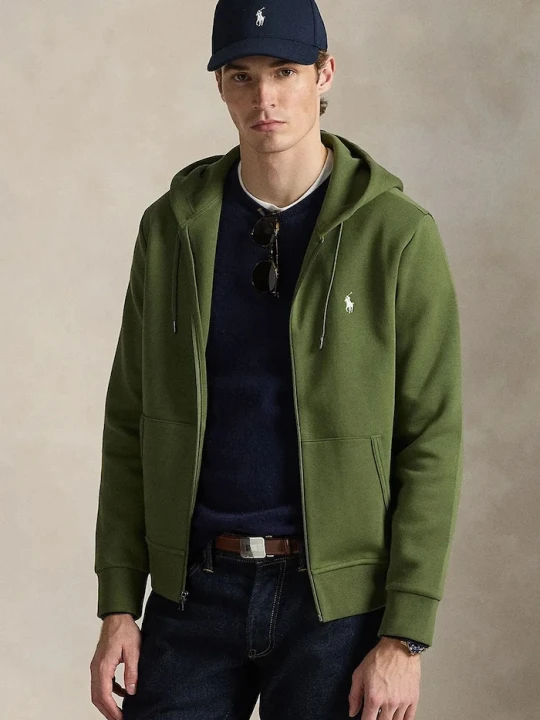 Zdjęcie produktu Polo Ralph Lauren bluza rozpinana z kapturem zielony