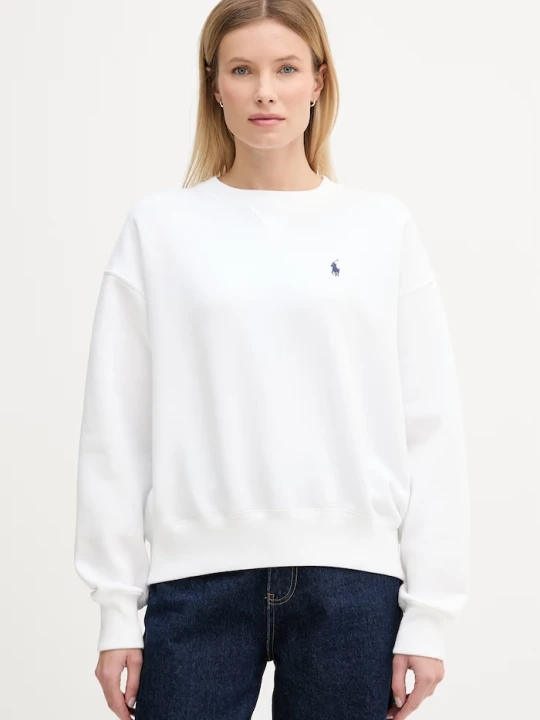 Zdjęcie produktu Polo Ralph Lauren bluza damska z bawełną biały