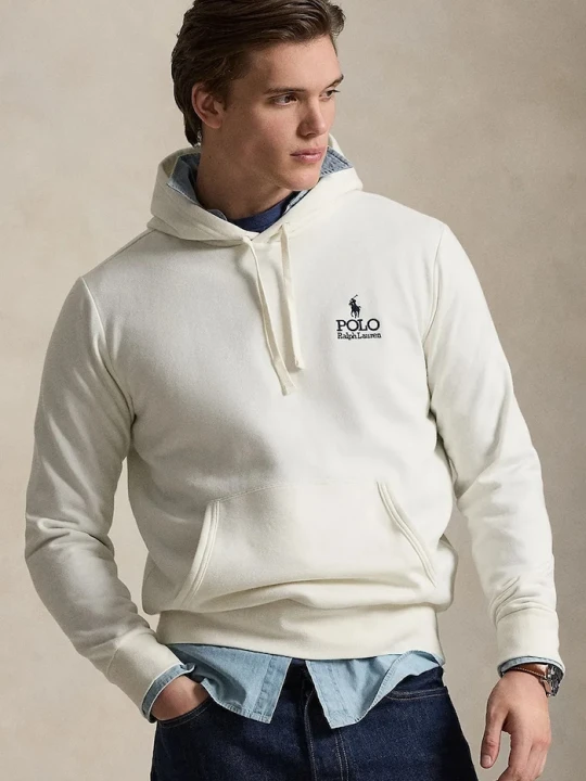 Zdjęcie produktu Polo Ralph Lauren bluza z kapturem męska z bawełną beżowy