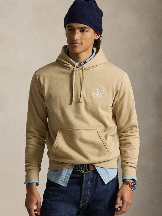 Zdjęcie produktu Polo Ralph Lauren bluza z kapturem męska z bawełną brązowy