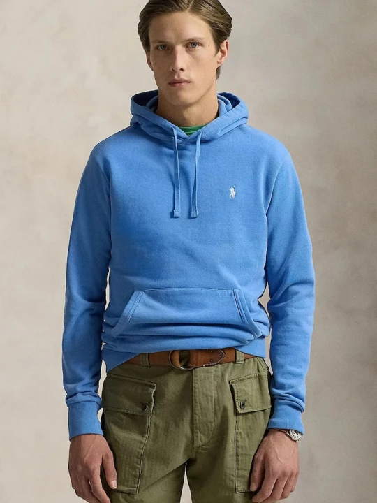 Zdjęcie produktu Polo Ralph Lauren bluza z kapturem męska bawełniana niebieski