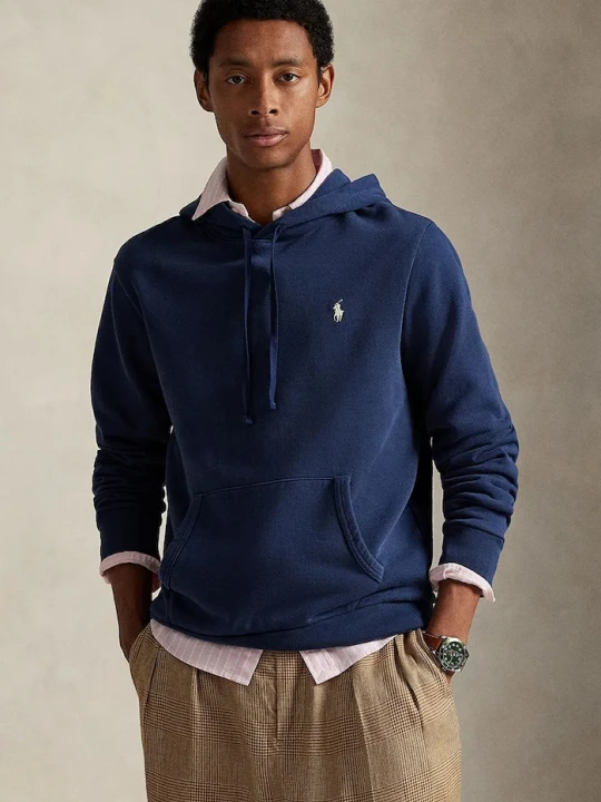Zdjęcie produktu Polo Ralph Lauren bluza z kapturem męska bawełniana granatowy