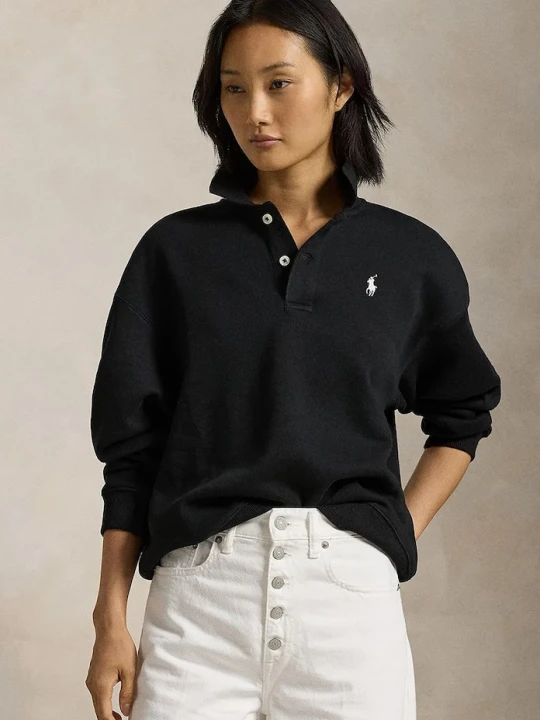 Zdjęcie produktu Polo Ralph Lauren bluza damska z bawełną czarny