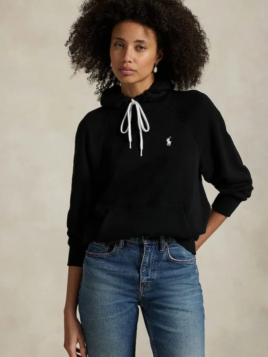 Zdjęcie produktu Polo Ralph Lauren bluza z kapturem damska z bawełną czarny