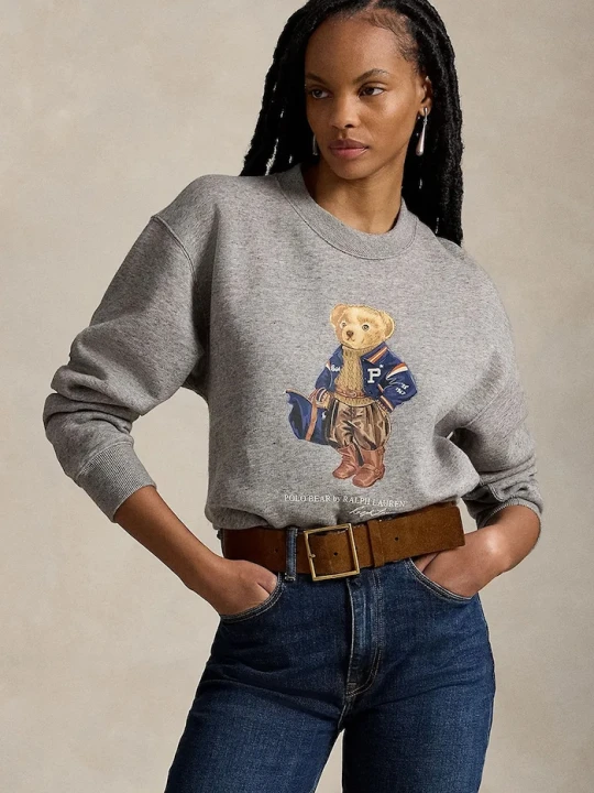Zdjęcie produktu Polo Ralph Lauren bluza damska z bawełną szary
