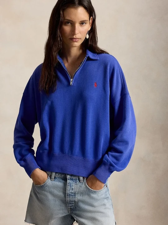 Zdjęcie produktu Polo Ralph Lauren bluza rozpinana damska bawełniana niebieski