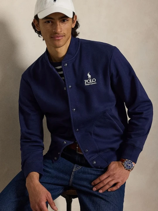 Zdjęcie produktu Polo Ralph Lauren bluza rozpinana męska z bawełną granatowy