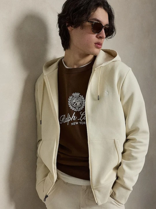 Zdjęcie produktu Polo Ralph Lauren bluza rozpinana z kapturem beżowy