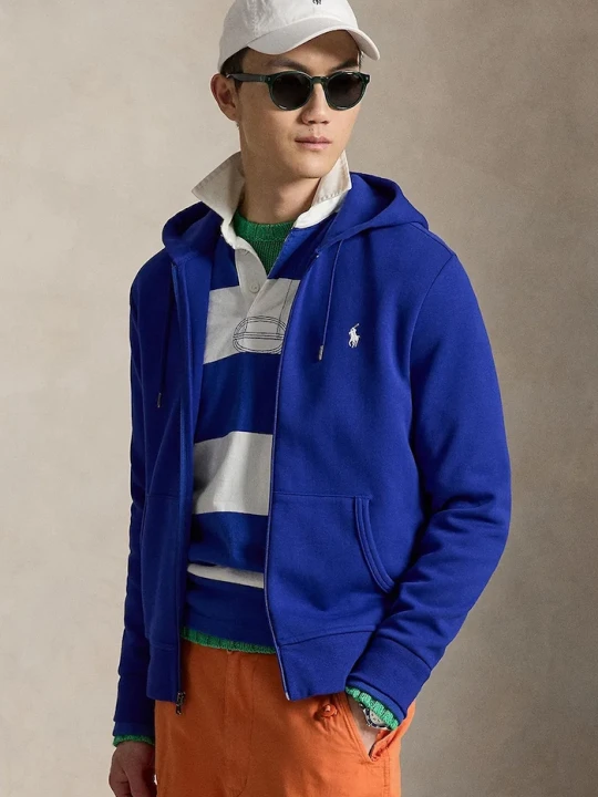 Zdjęcie produktu Polo Ralph Lauren bluza rozpinana z kapturem niebieski