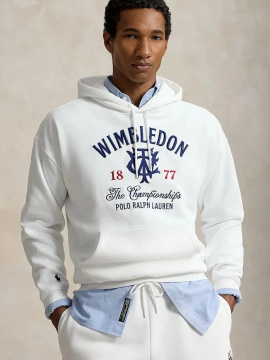 Zdjęcie produktu Polo Ralph Lauren bluza z kapturem męska bawełniana Wimbledon biały