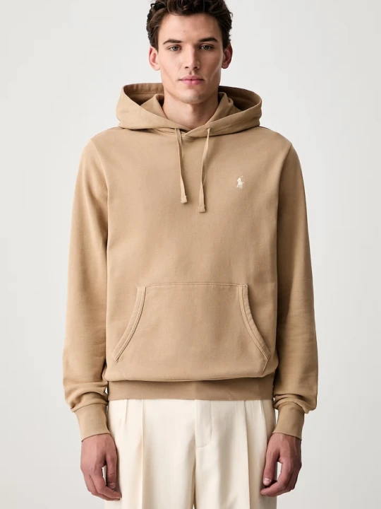 Zdjęcie produktu Polo Ralph Lauren bluza z kapturem męska bawełniana beżowy