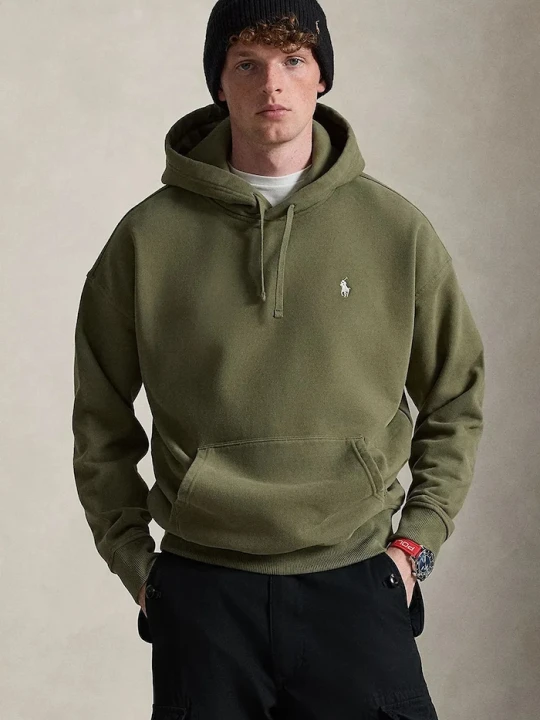 Zdjęcie produktu Polo Ralph Lauren bluza z kapturem męska z bawełną Lspohoodm11 Long Sleeve zielony