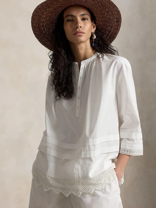 Zdjęcie produktu Polo Ralph Lauren bluzka damska bawełniana biały