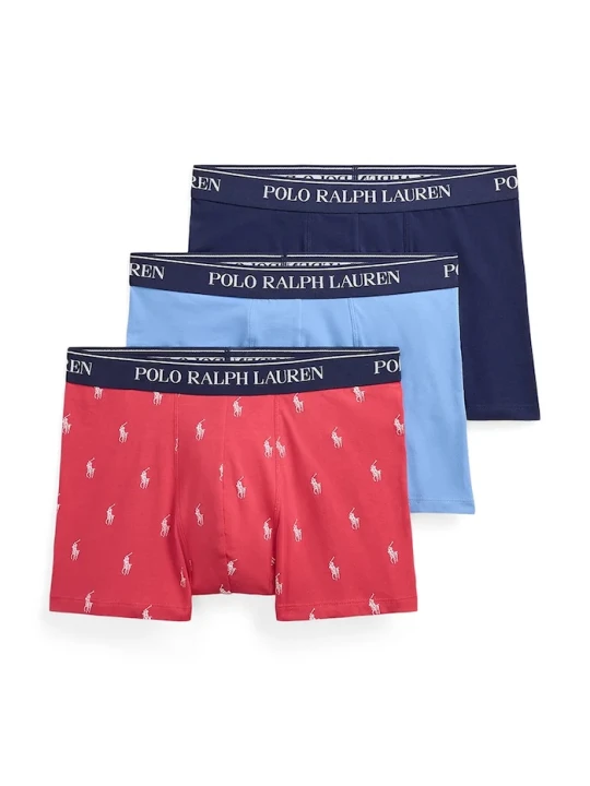 Zdjęcie produktu Polo Ralph Lauren bokserki męskie bawełniane z elastanem 3-pack niebieski