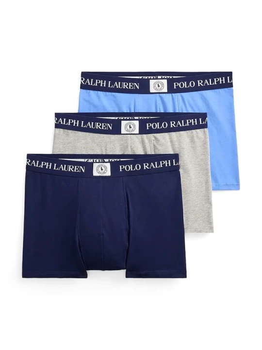 Zdjęcie produktu Polo Ralph Lauren bokserki męskie bawełniane z elastanem 3-pack granatowy