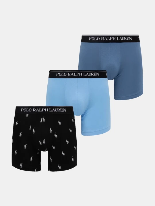 Zdjęcie produktu Polo Ralph Lauren bokserki męskie bawełniane z elastanem 3-pack czarny
