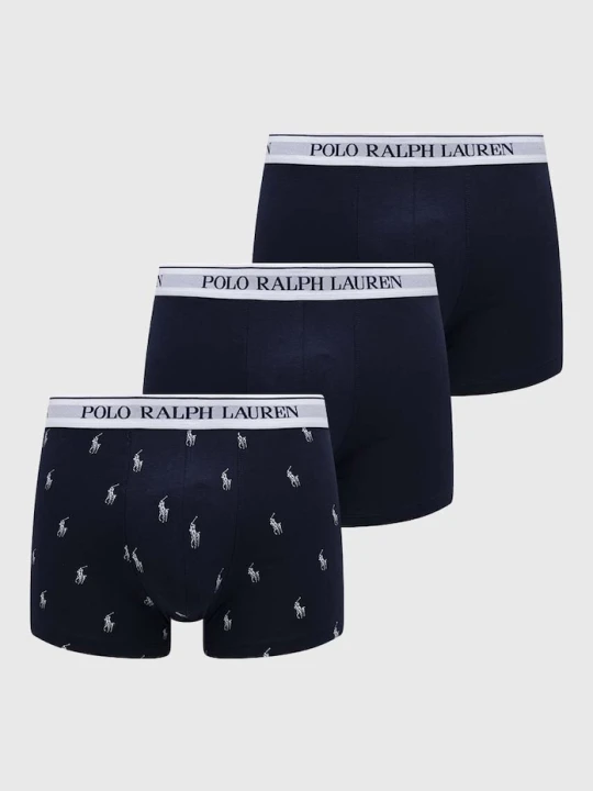 Zdjęcie produktu Polo Ralph Lauren bokserki męskie bawełniane z elastanem 3-pack granatowy