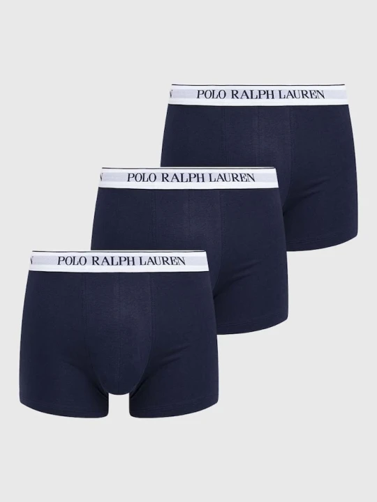 Zdjęcie produktu Polo Ralph Lauren bokserki męskie bawełniane z elastanem 3-pack granatowy