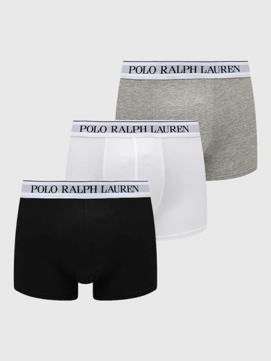 Zdjęcie produktu Polo Ralph Lauren bokserki męskie bawełniane z elastanem 3-pack szary