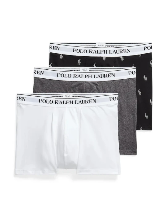 Zdjęcie produktu Polo Ralph Lauren bokserki męskie bawełniane z elastanem 3-pack szary