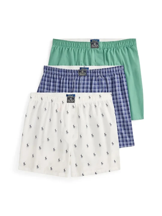 Zdjęcie produktu Polo Ralph Lauren bokserki męskie bawełniane 3-pack zielony