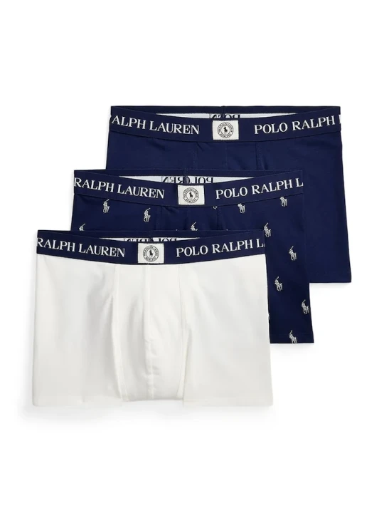 Zdjęcie produktu Polo Ralph Lauren bokserki męskie bawełniane z elastanem 3-pack granatowy