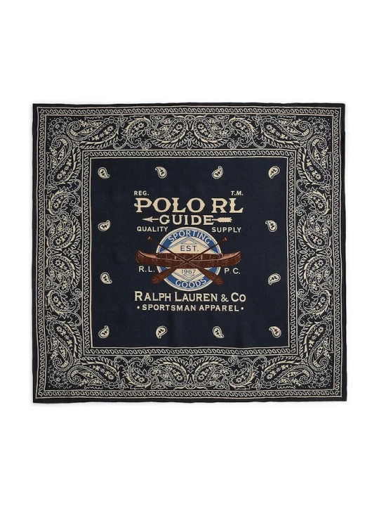 Zdjęcie produktu Polo Ralph Lauren chusta męska bawełniana granatowy