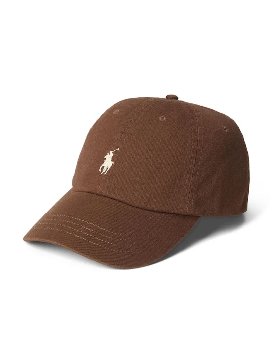 Zdjęcie produktu Polo Ralph Lauren czapka bejsbolówka damska bawełniana brązowy