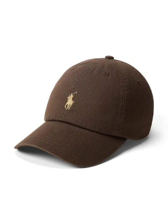 Zdjęcie produktu Polo Ralph Lauren czapka bejsbolówka damska bawełniana brązowy