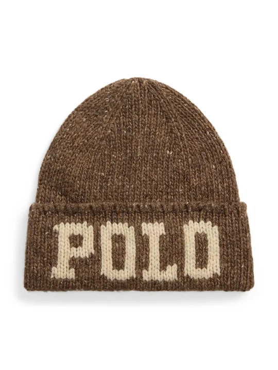 Zdjęcie produktu Polo Ralph Lauren czapka męska z wełną brązowy