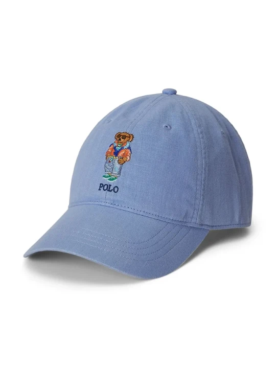 Zdjęcie produktu Polo Ralph Lauren czapka z daszkiem męska lniana niebieski