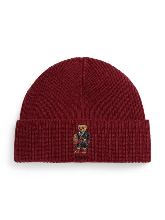 Zdjęcie produktu Polo Ralph Lauren czapka z dodatkiem wełny bordowy
