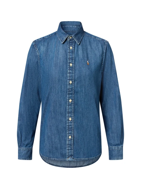 Zdjęcie produktu Polo Ralph Lauren bluzka dżinsowa Kobiety Bawełna niebieski