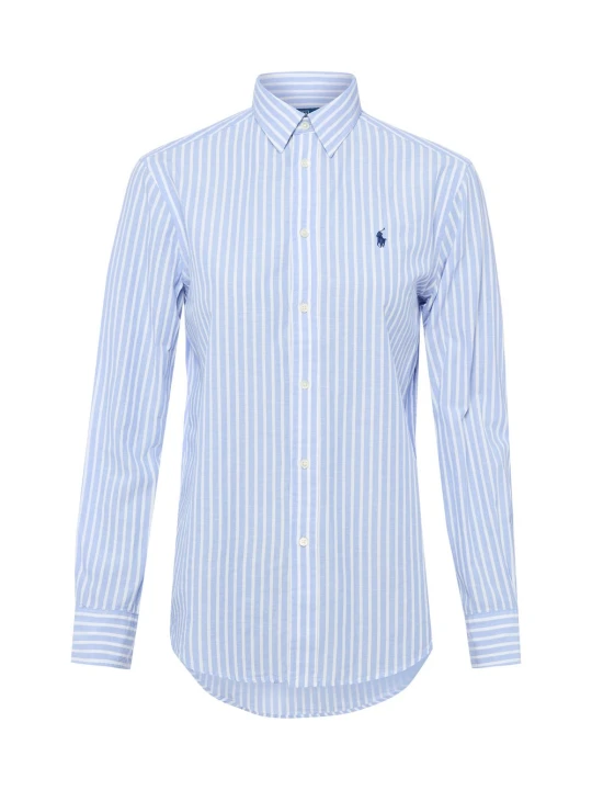 Zdjęcie produktu Polo Ralph Lauren bluzka koszulowa z lnem Kobiety Bawełna niebieski
