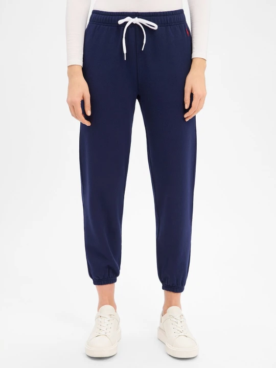 Zdjęcie produktu Polo Ralph Lauren spodnie do biegania Kobiety Materiał dresowy niebieski