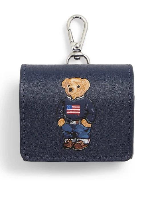 Zdjęcie produktu Polo Ralph Lauren etui na słuchawki męskie skórzane granatowy