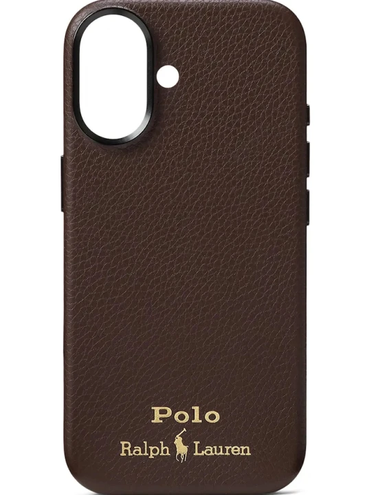 Zdjęcie produktu Polo Ralph Lauren etui skórzane na telefon iPhone 17 brązowy