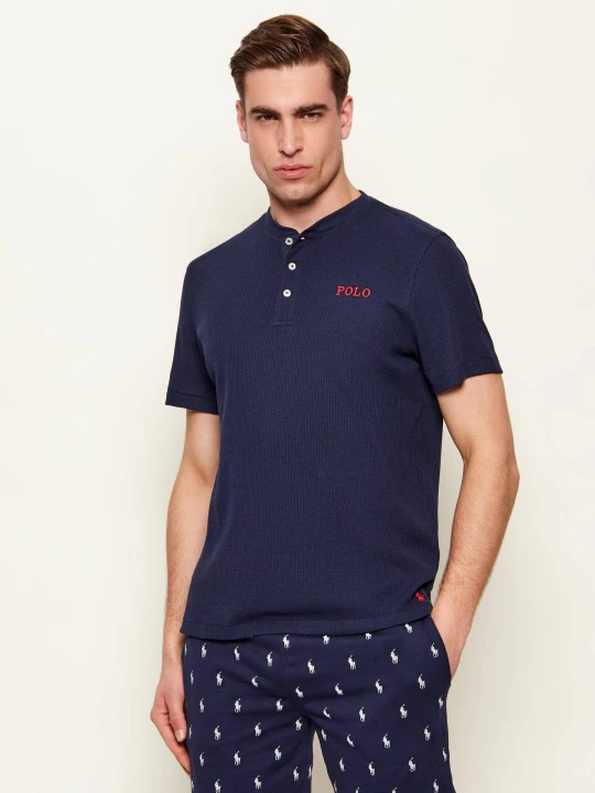 Zdjęcie produktu POLO RALPH LAUREN Góra od piżamy HENLEY | Regular Fit granatowy