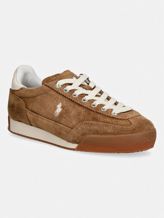 Zdjęcie produktu Polo Ralph Lauren Hester Pp sneakersy damskie zamszowe brązowy