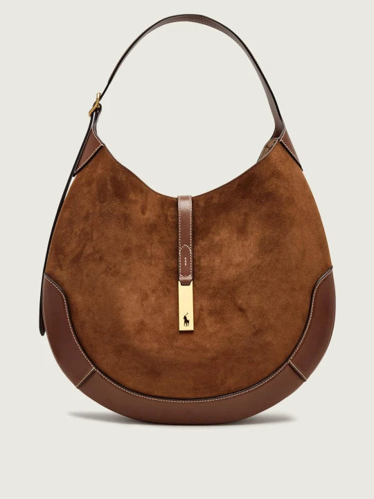 Zdjęcie produktu POLO RALPH LAUREN Hobo ID | zamsz brązowy
