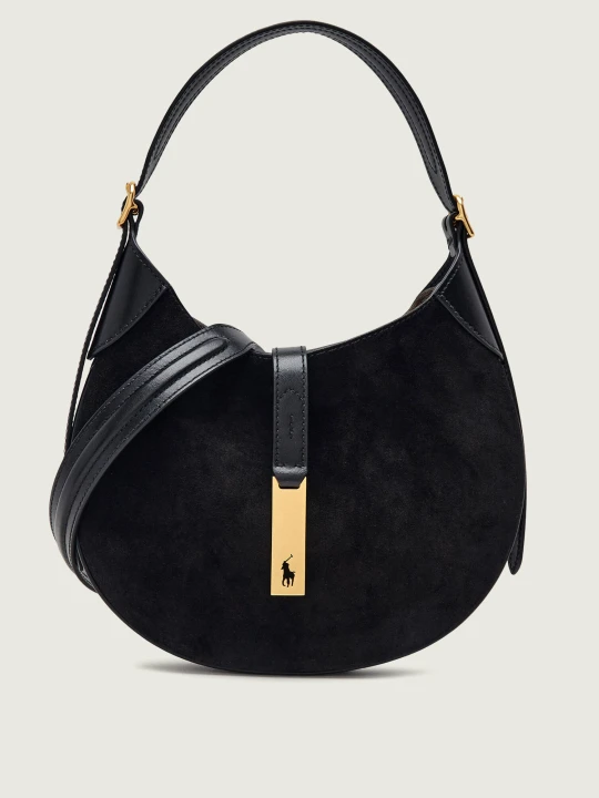 Zdjęcie produktu POLO RALPH LAUREN Hobo ID | zamsz czarny