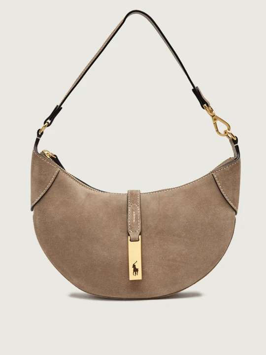 Zdjęcie produktu POLO RALPH LAUREN Hobo ID | zamsz beżowy