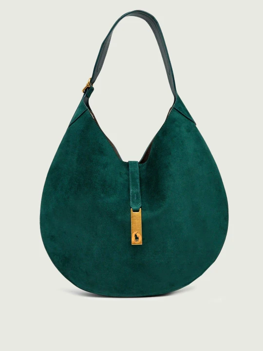 Zdjęcie produktu POLO RALPH LAUREN Hobo Id | zamsz zielony